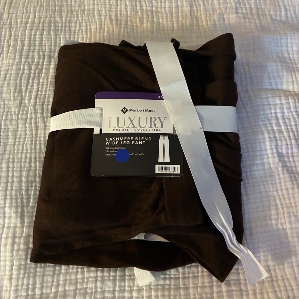 Member's Mark Brown Cashmere Blend Wide Leg Pant